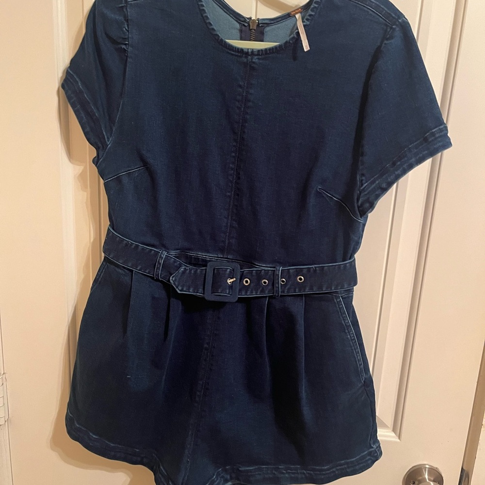 Free People Navy Denim Dress